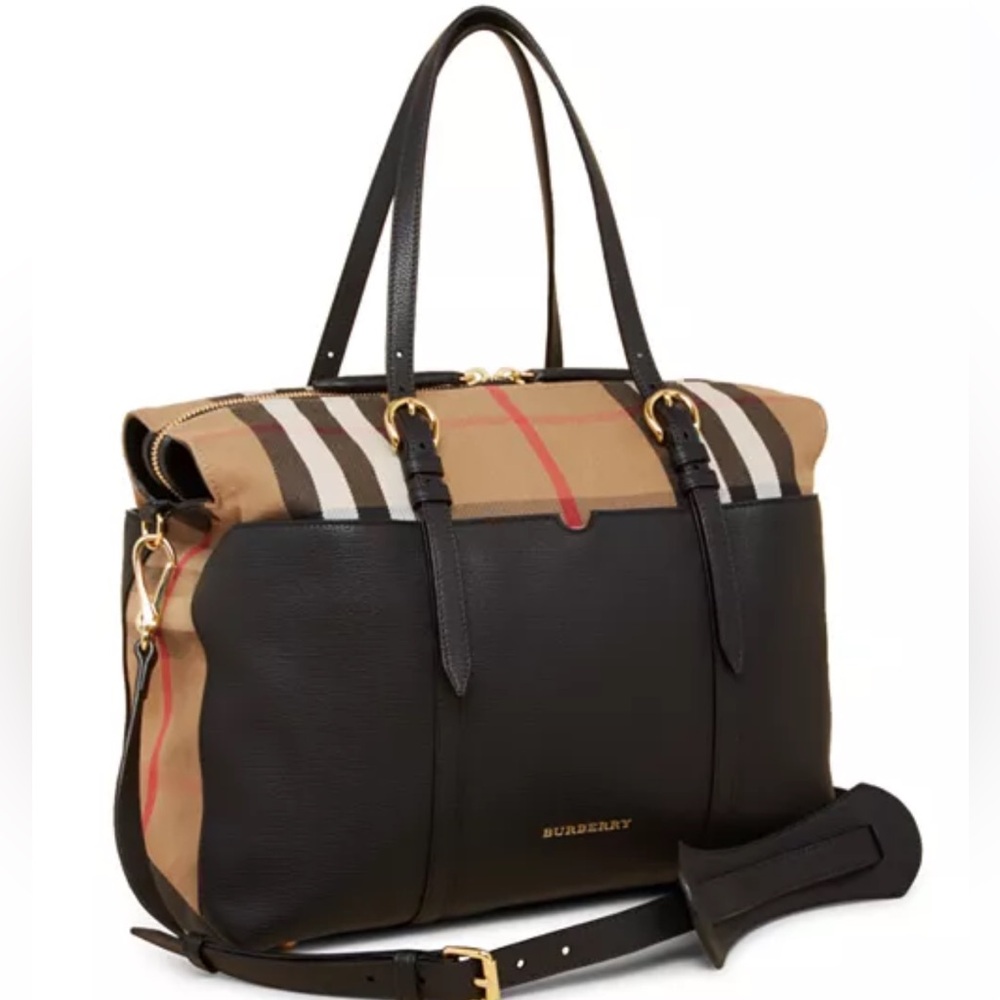 Burberry Mason Diaper Tote, used once! Condition is new with duster bag